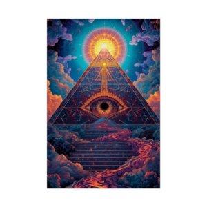 IS_6653 Sacred Geometry Third Eye Rolled Posters