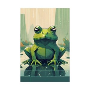 IS_1303 Geometrical Frog Rolled Poster