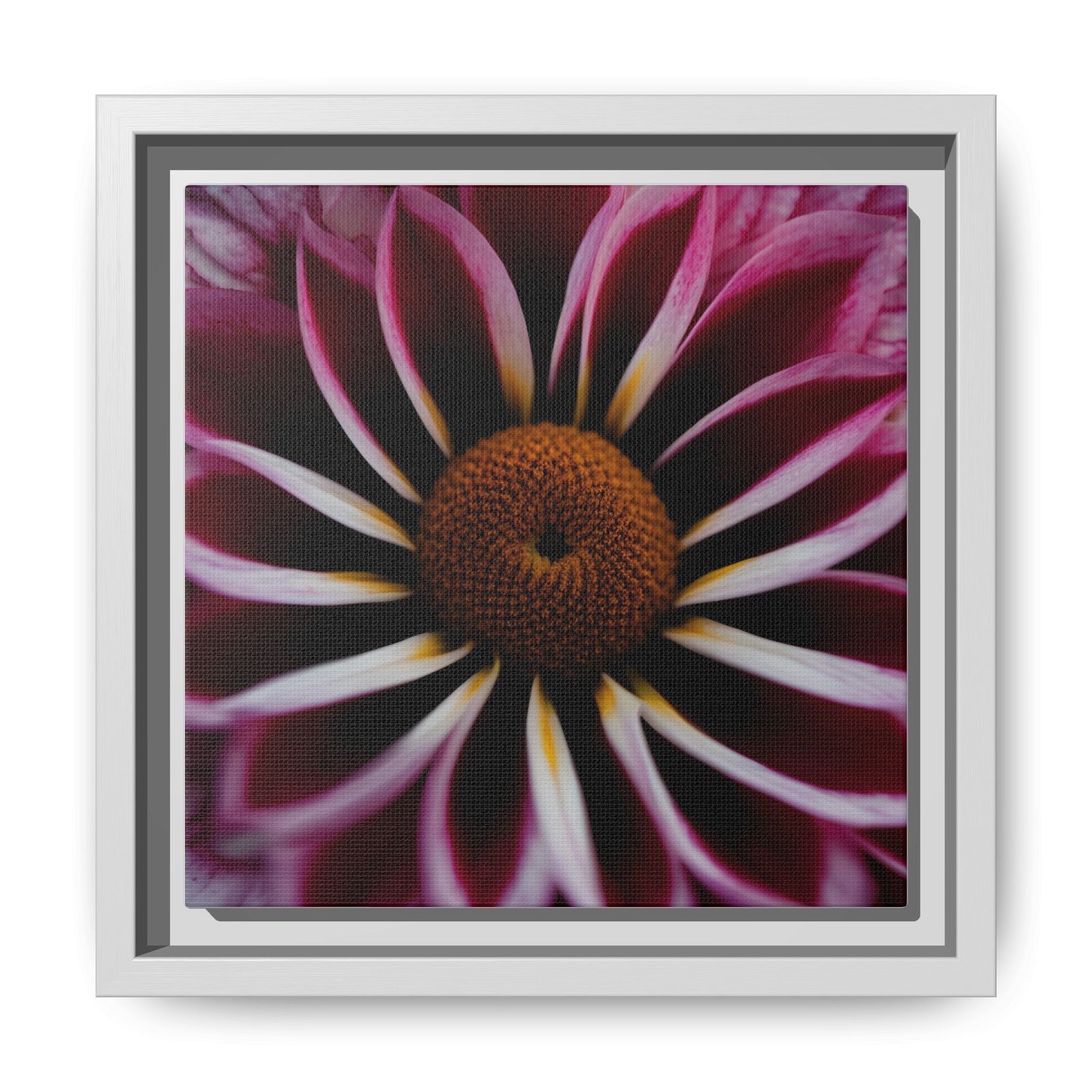 Pink Daisy Floral Matte Canvas FRAMED 8x8" - Image 7
