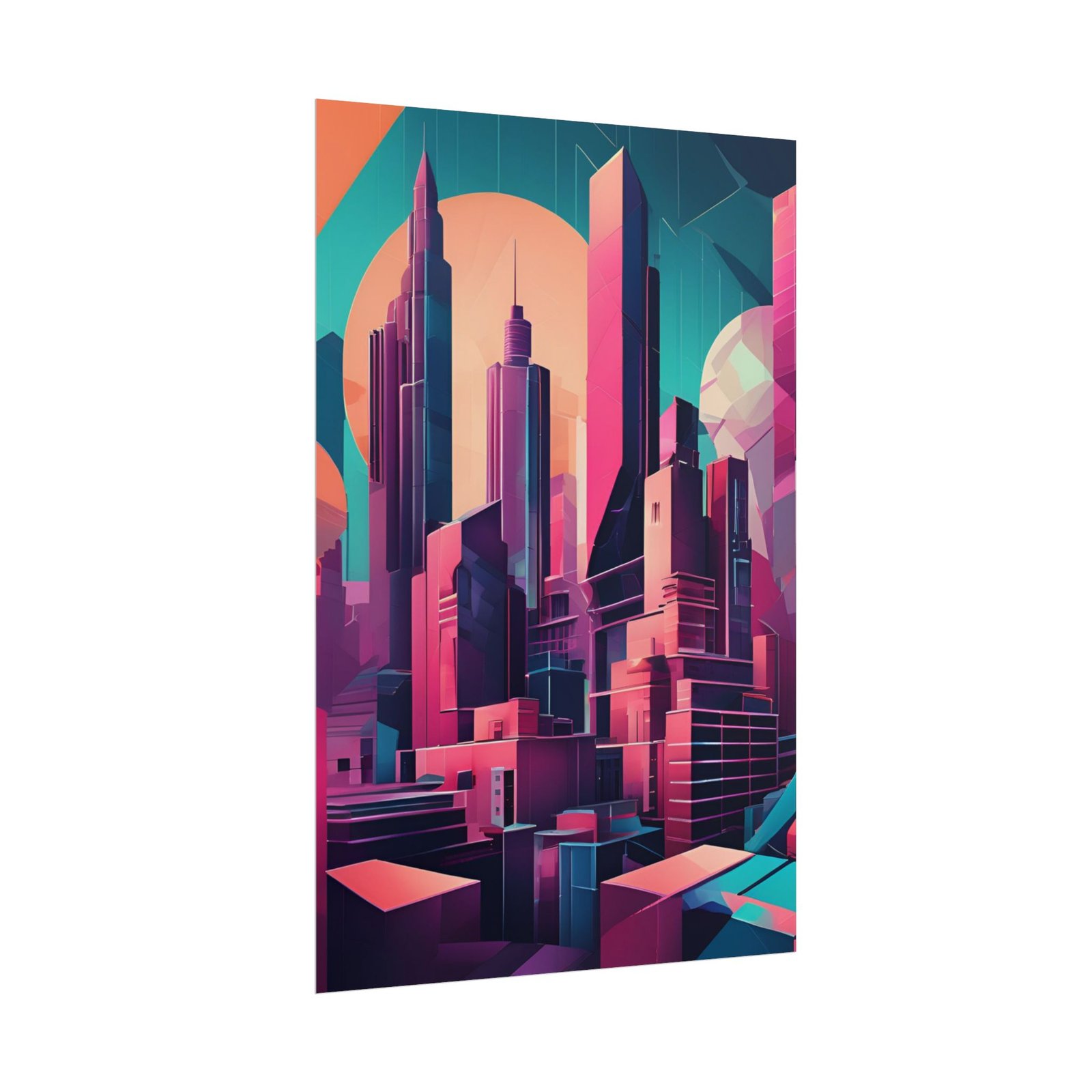Cityscape Cubism Rolled Posters IS_3429 - Image 2