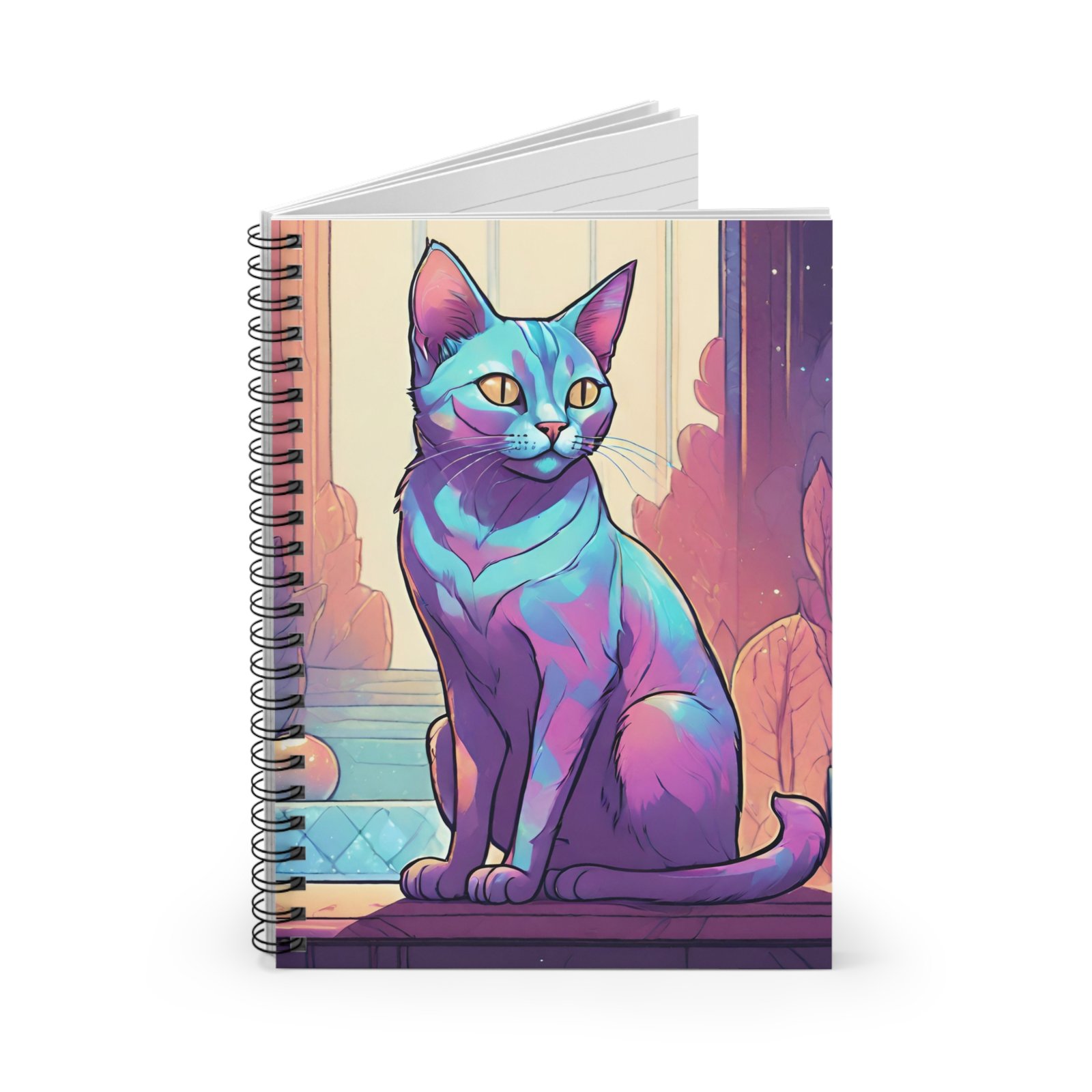 IS_1292 Iridescent Cat Spiral Notebook - Image 2