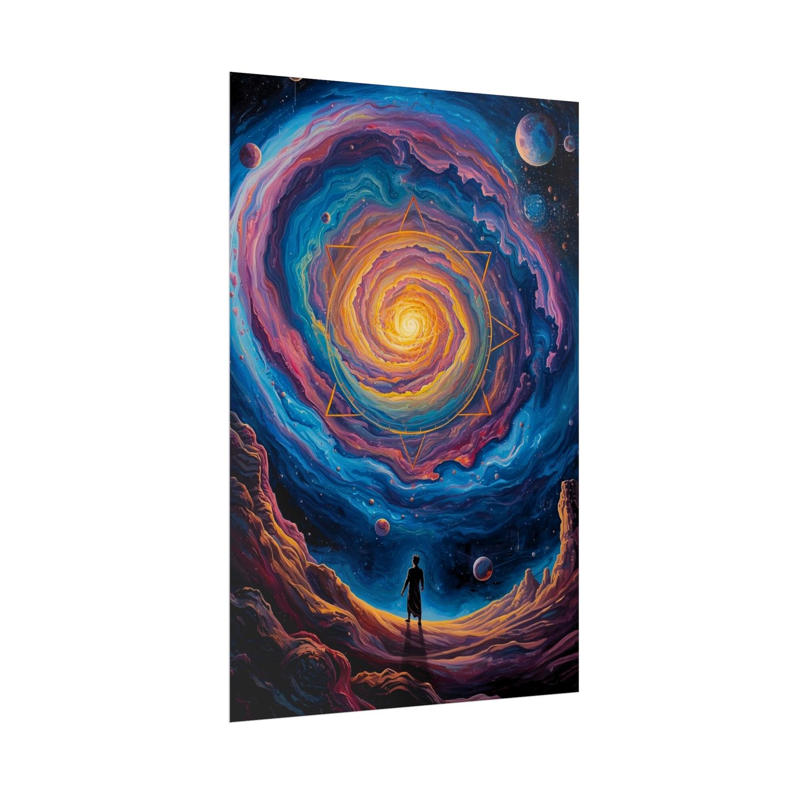 IS_6601 Psychedelic Cosmic Spiral Galaxy Rolled Poster - Image 2