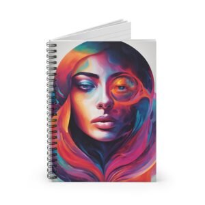 IS_3931 Vibrant Spiral Notebook - Artistic Portrait Design