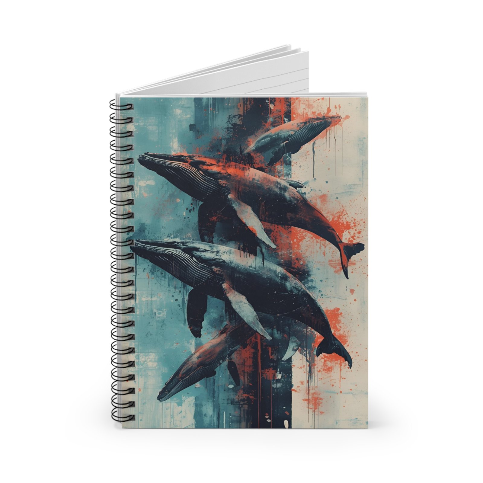 IS_6420 Whale Art Spiral Notebook - Image 2