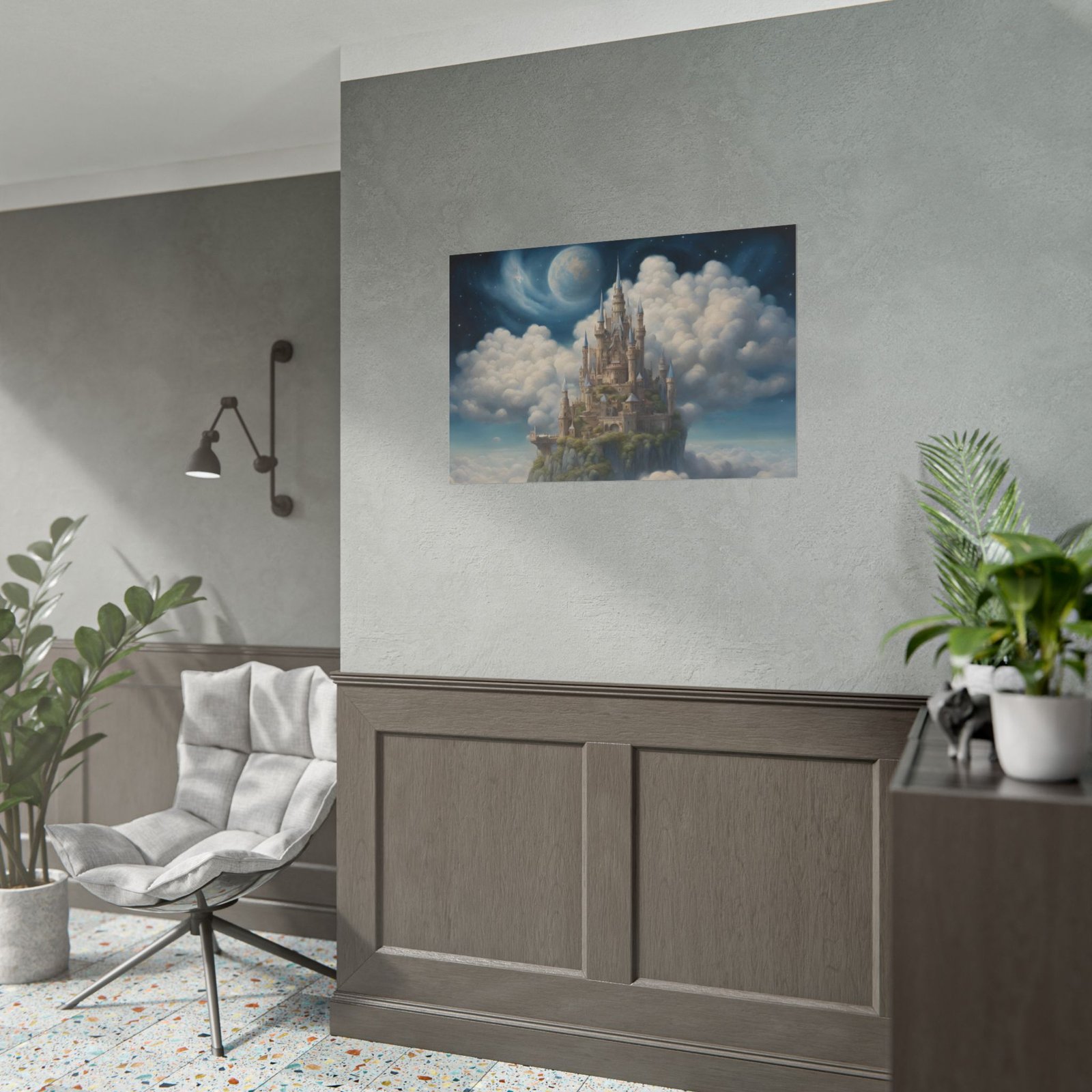 Fantasy Castle in the Clouds Rolled Poster - Image 3