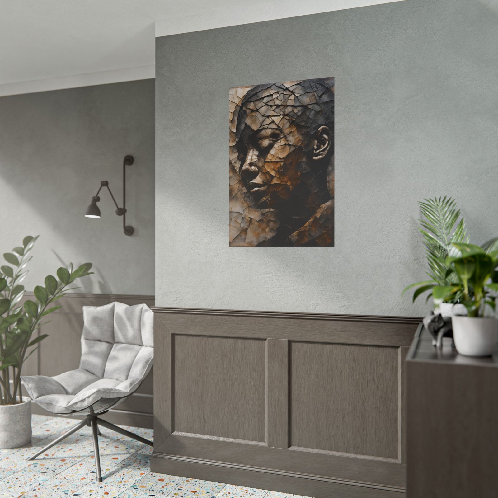 Artistic Abstract Face Rolled Poster - Image 5