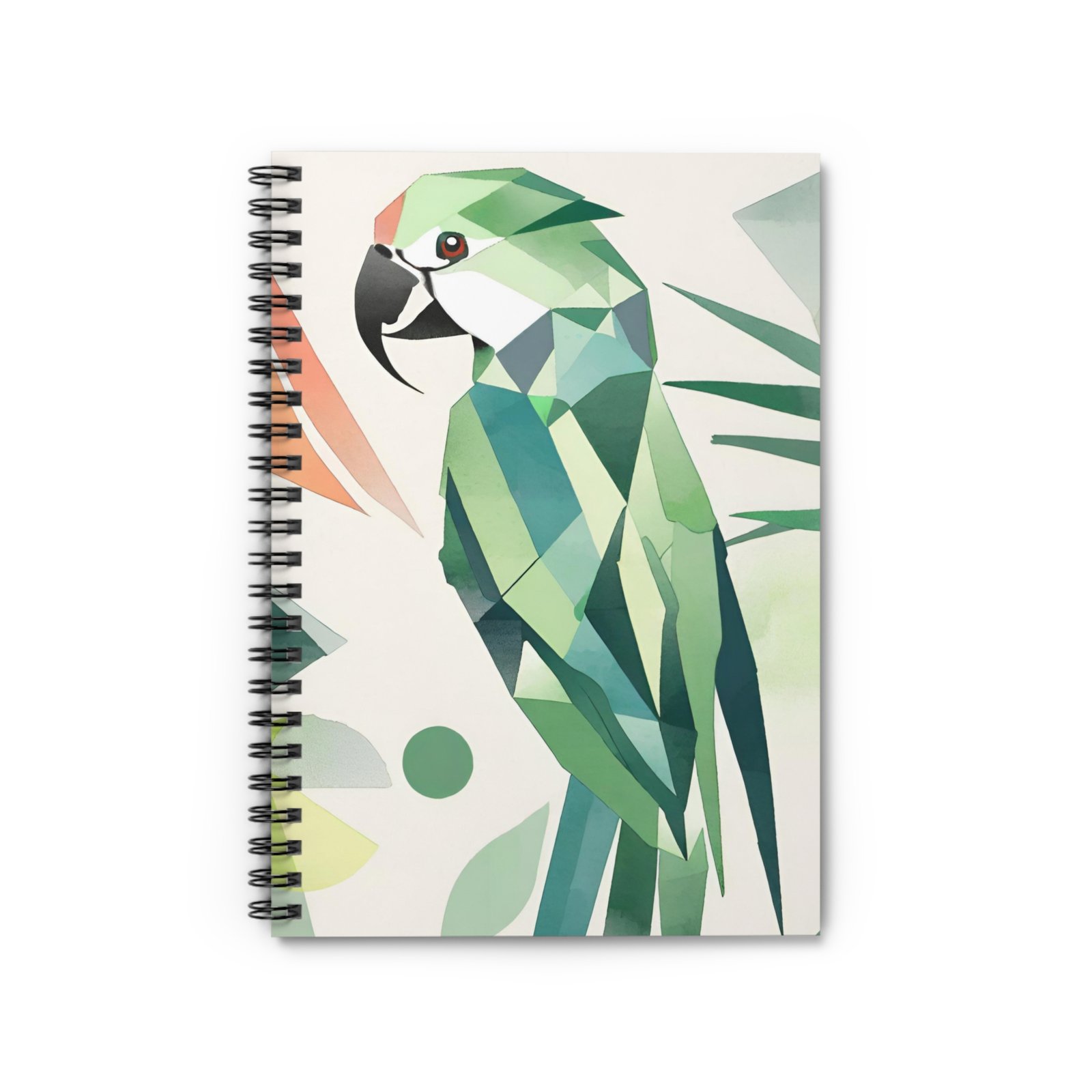 IS_0197 Tropical Parrot Spiral Notebook - Ruled Line for Nature Lovers - Image 2
