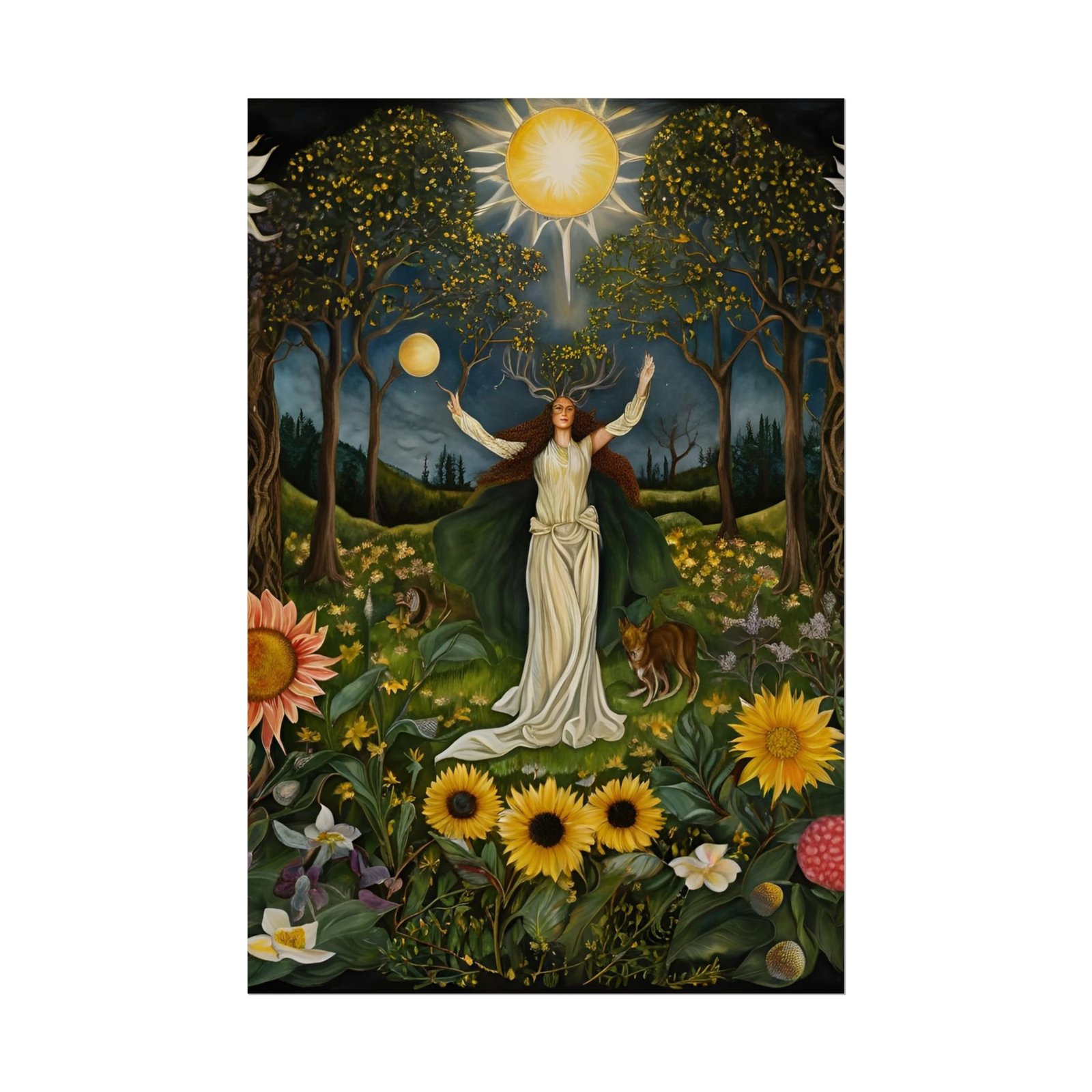 IS_4909 Vibrant Floral Rolled Poster