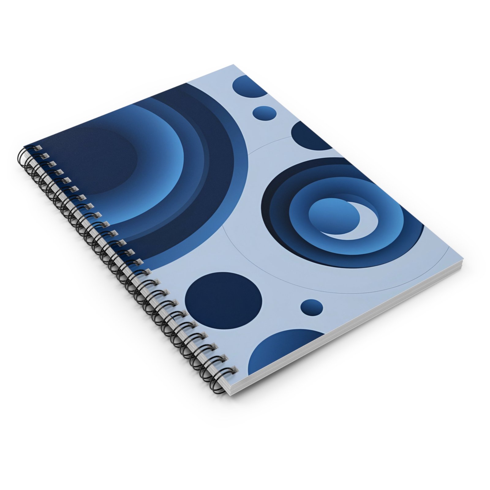 IS_5300 Blue Geometric Spiral Notebook - Image 3