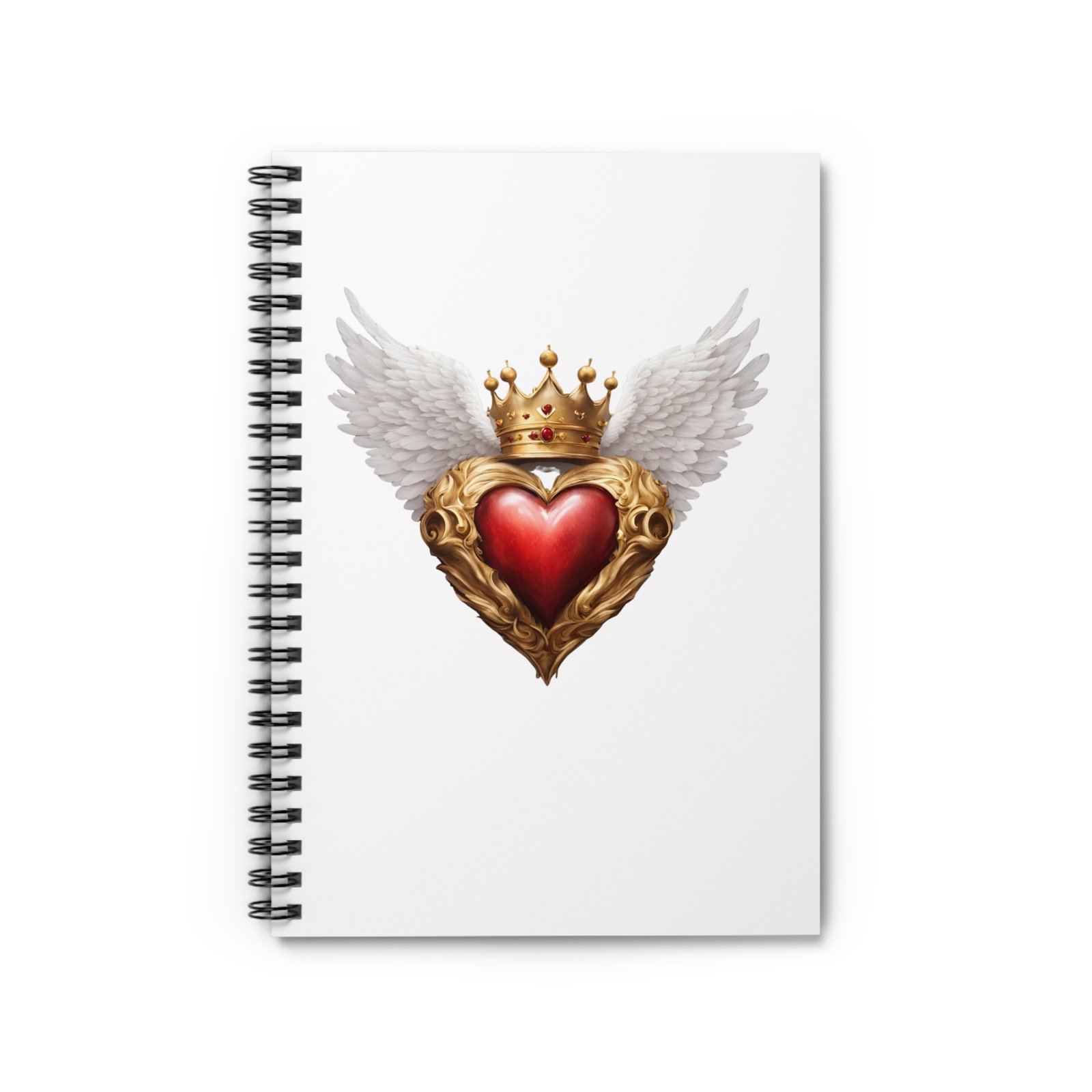 IS_1271 Crowned Heart with Wings Spiral Notebook - Image 2