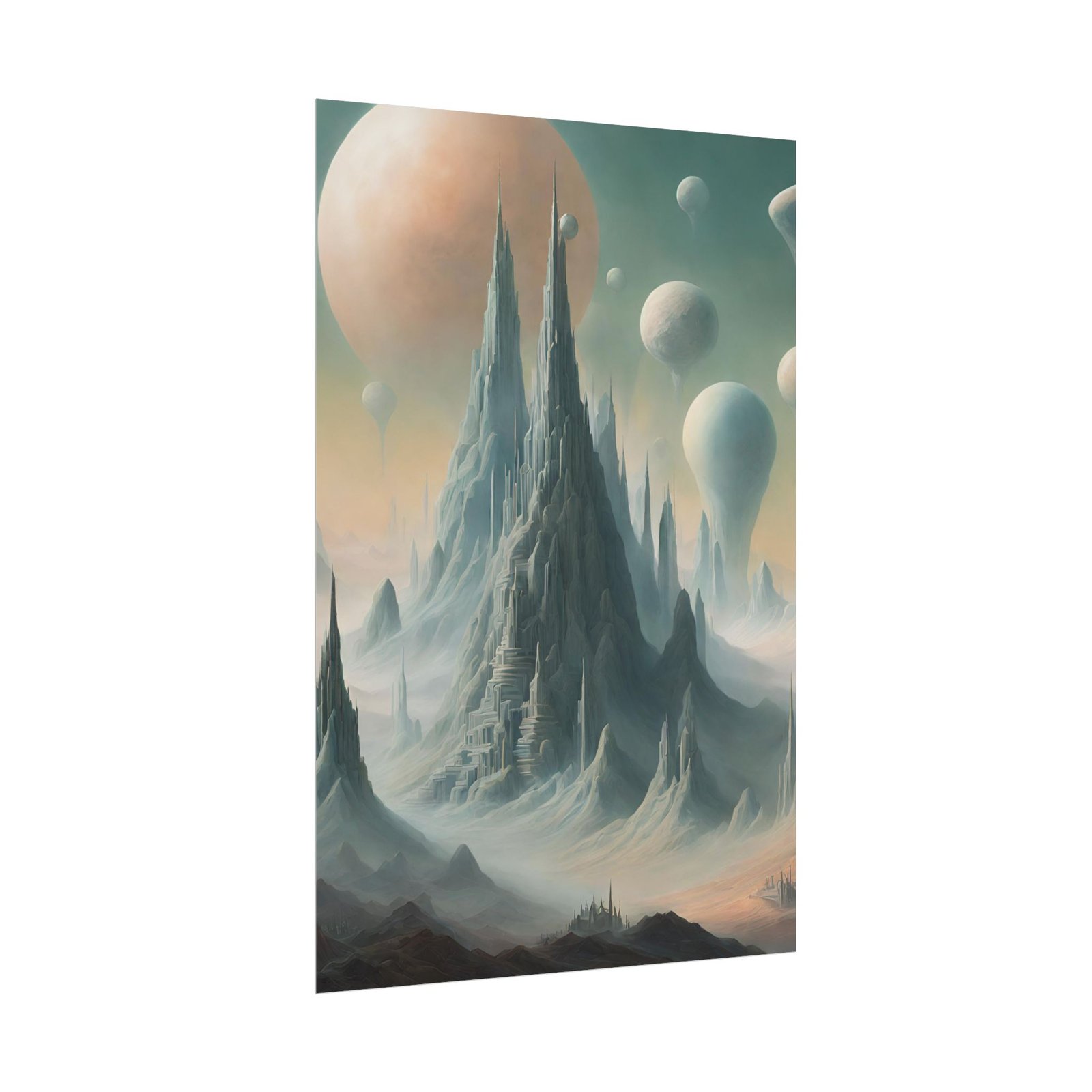 Mystical Cosmic Landscape Rolled Poster - Image 4
