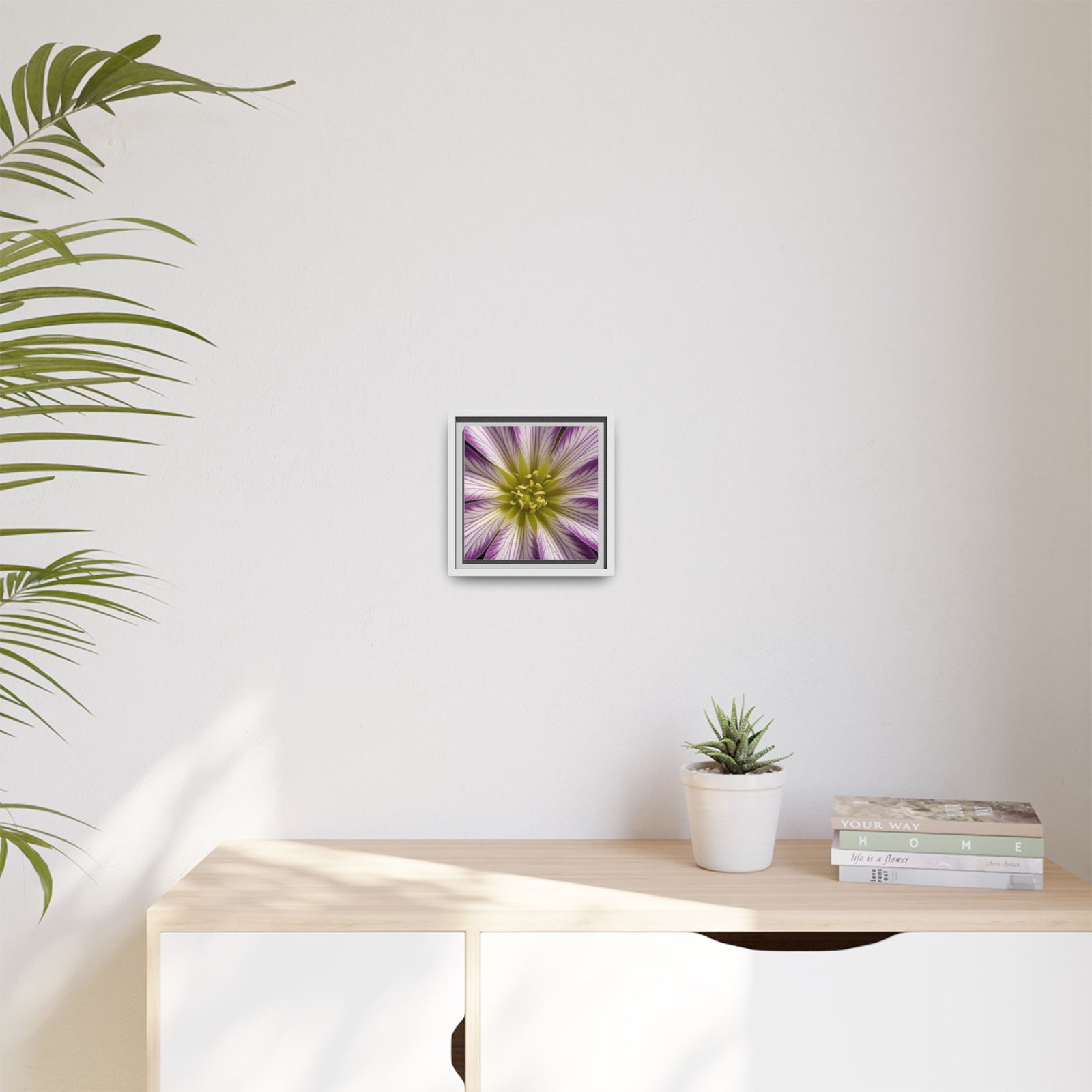IS_4869 Framed Floral Canvas Art — Purple Radiant Bloom - Image 9