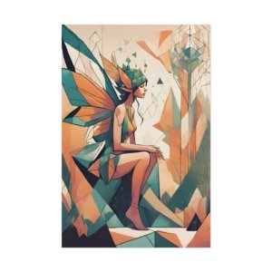 Abstract Geometrical Fairy Rolled Posters