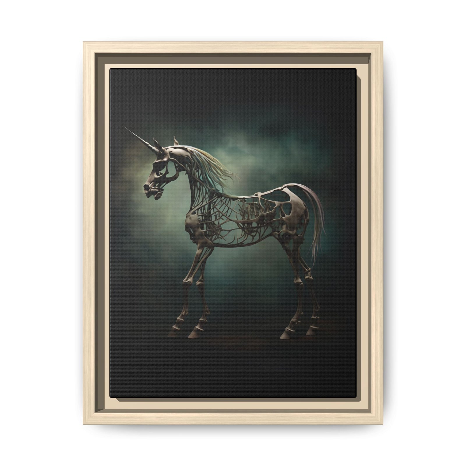 Gothic Mechanical Unicorn Canvas FRAMED 9x12" - Image 7