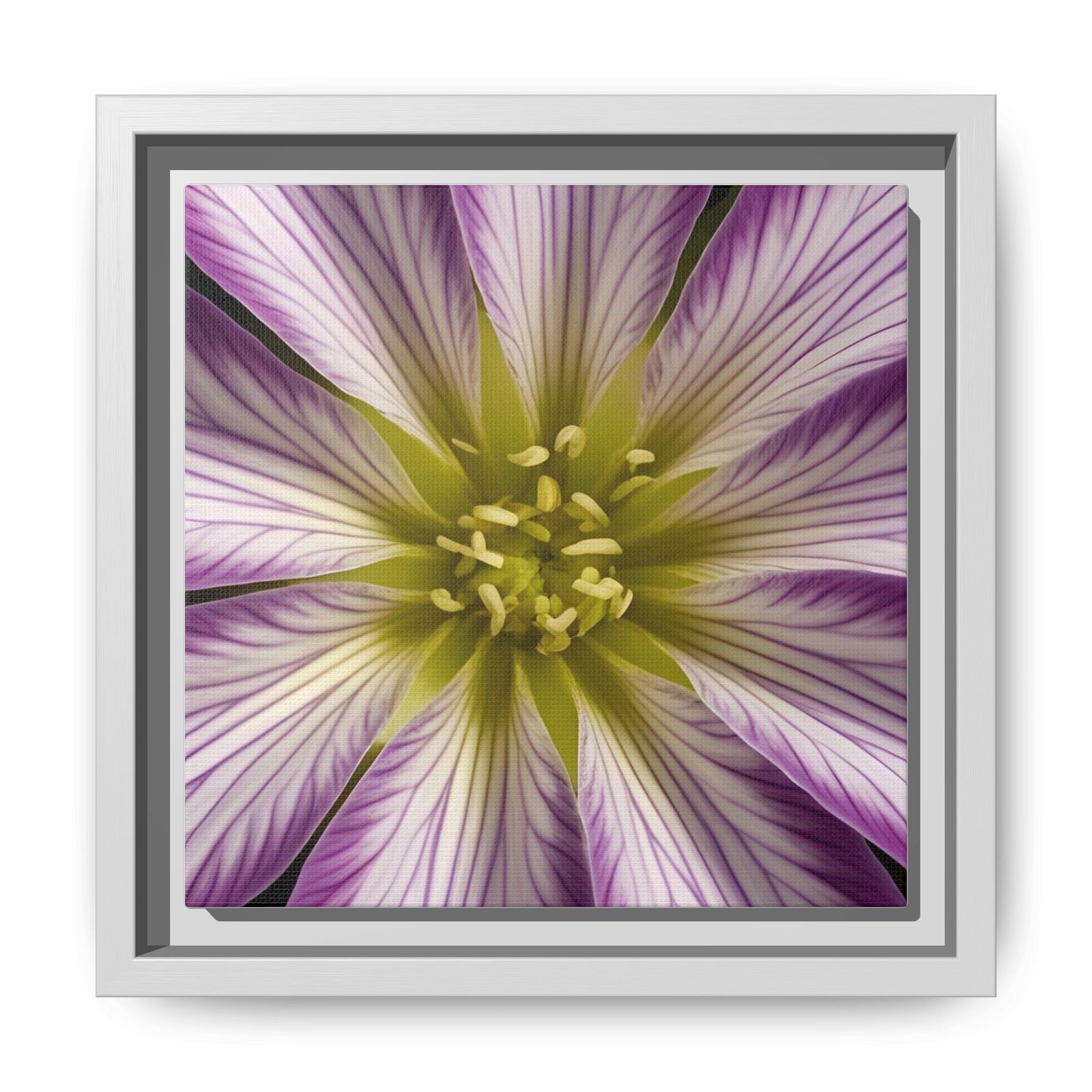 IS_4869 Framed Floral Canvas Art — Purple Radiant Bloom - Image 7