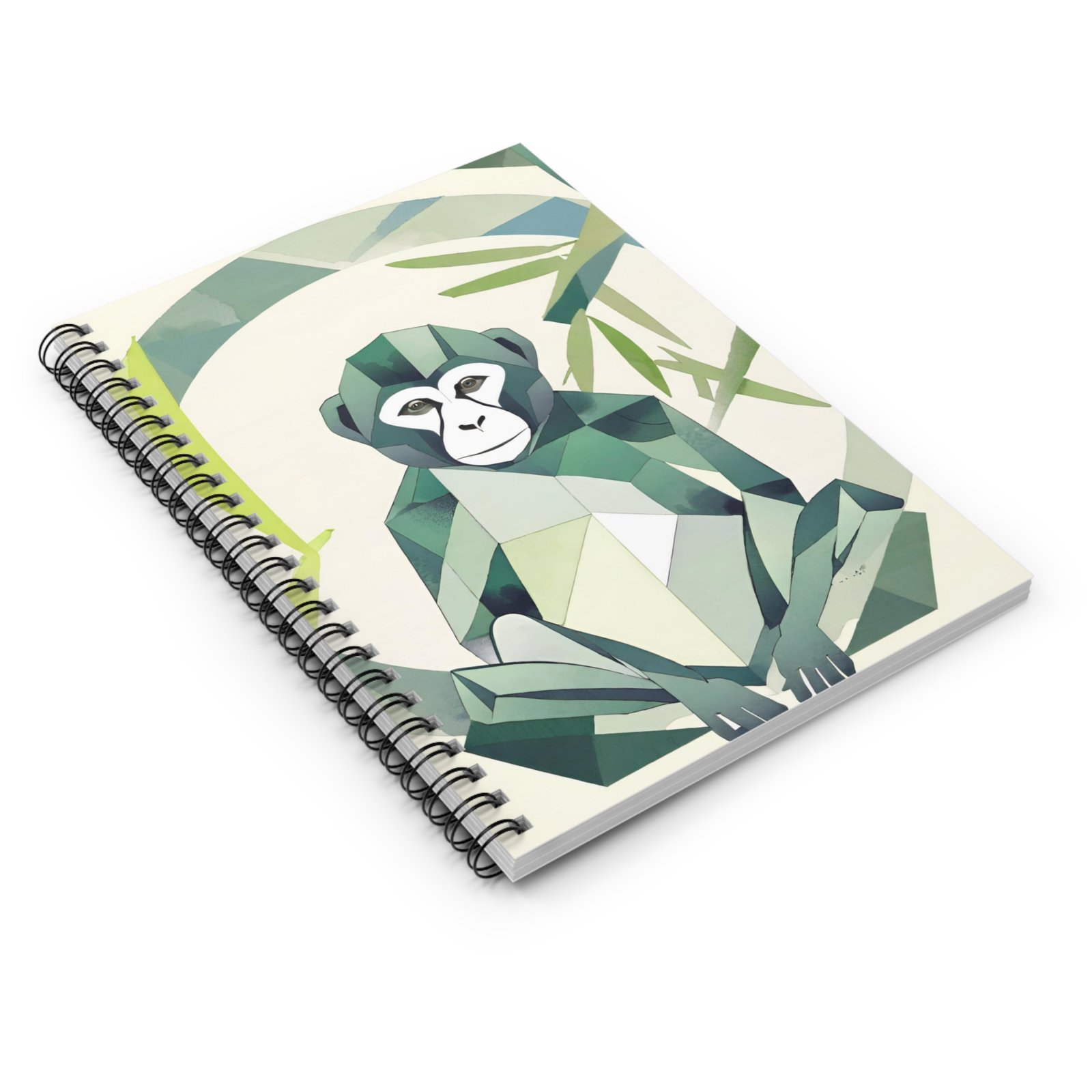 IS_0164 Jungle Vibes Spiral Notebook - Monkey Design, Ruled Line, Eco-Friendly - Image 3
