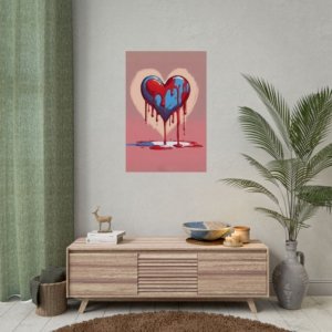 Dripping Wet Heart Rolled Posters IS_3864
