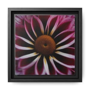 Pink Daisy Floral Matte Canvas FRAMED 8x8"