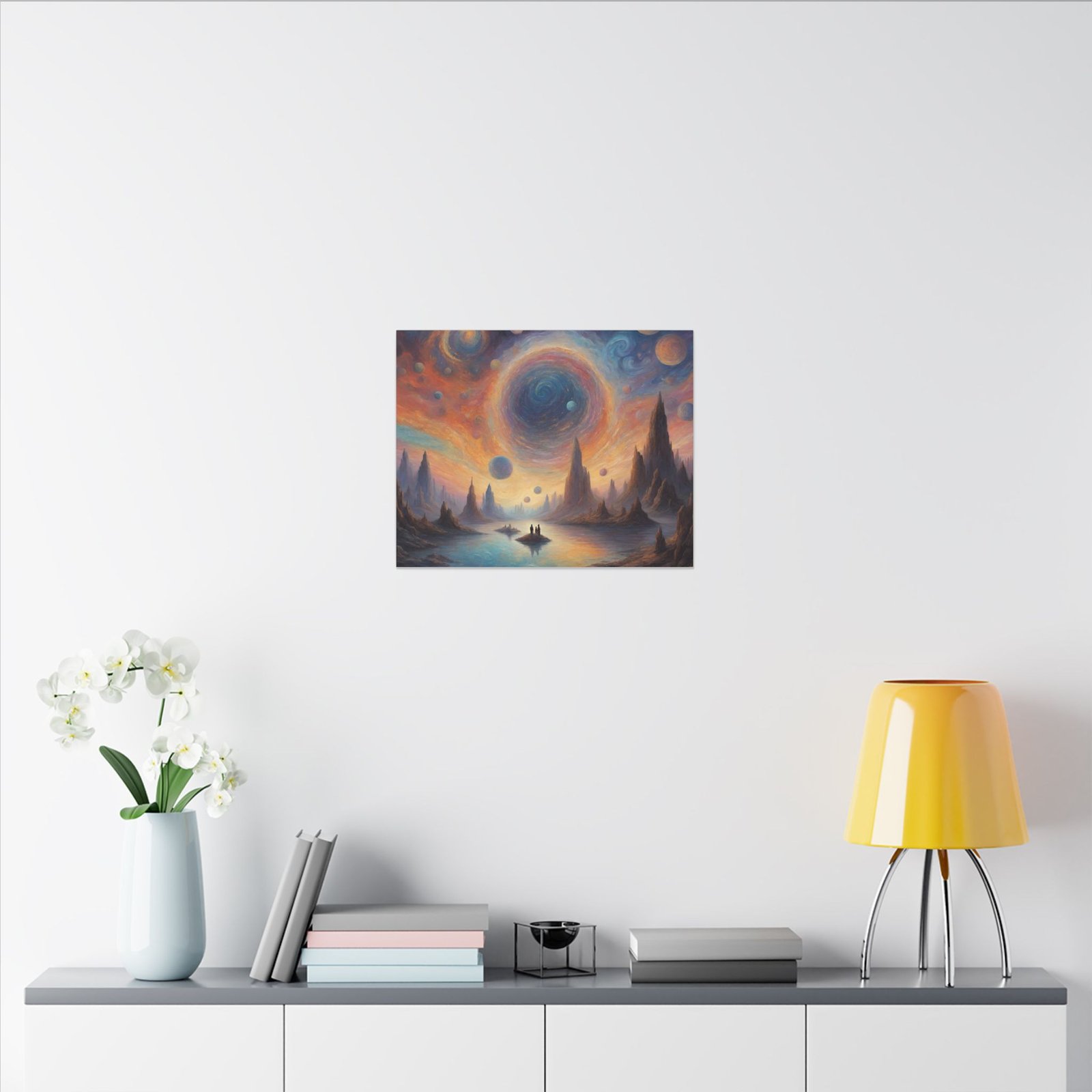 Stunning Space Landscape Matte Canvas 20x16" - Image 4