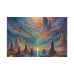 IS_1007 Dreamy Cosmic Landscape Rolled Poster - Perfect for Space Lovers & Home Decor