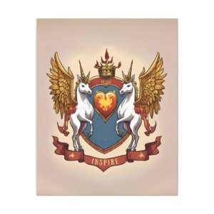 IS_697 Unicorn Crest "Inspire" Matte Canvas