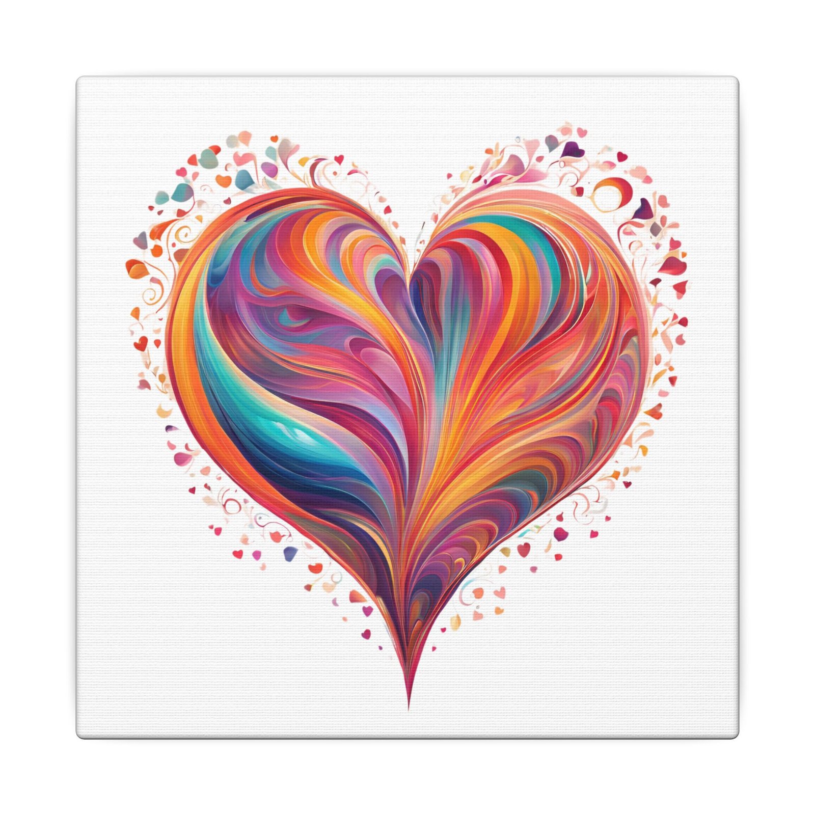 IS_4179 Colorful Swirl Heart Canvas