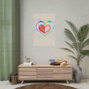 Rainbow Heart Rolled Posters IS_1311