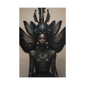 IS_3236 Surreal Fantasy "Black Celestrial Queen" Rolled Poster