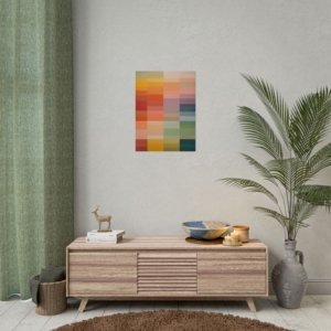 IS_3904 Vibrant Color Palette Rolled Poster - Modern Art for Home Decor