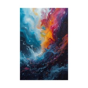IS_6445 Abstract Cosmic Nebula Galaxy Rolled Poster