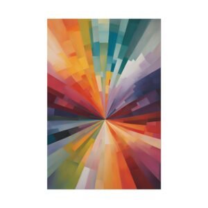 Vibrant Abstract Burst Rolled Poster