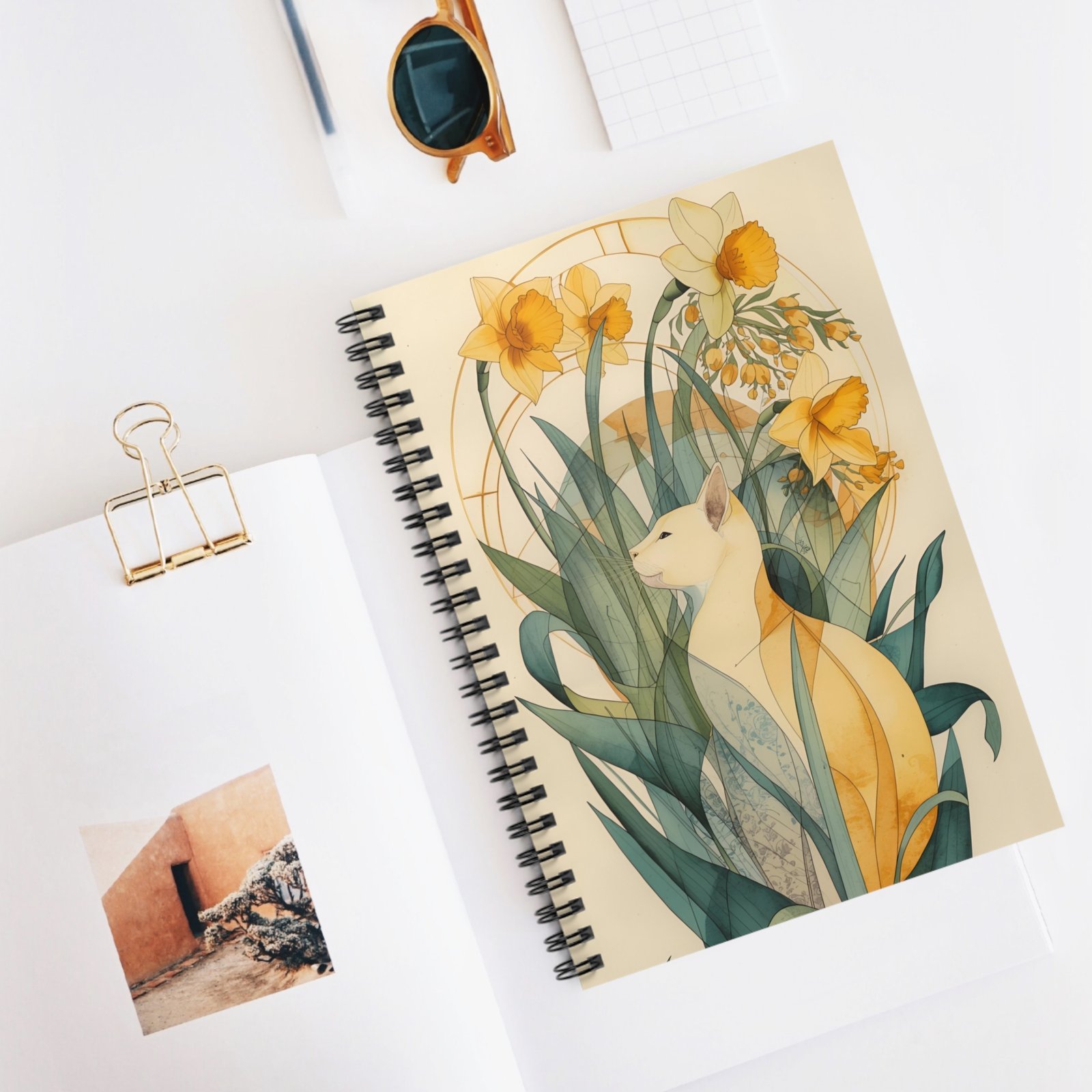 IS_6266 Daffodil Fox Spiral Notebook - Image 5