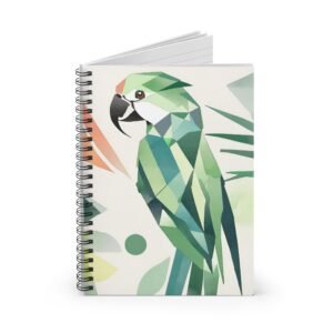 IS_0197 Tropical Parrot Spiral Notebook - Ruled Line for Nature Lovers