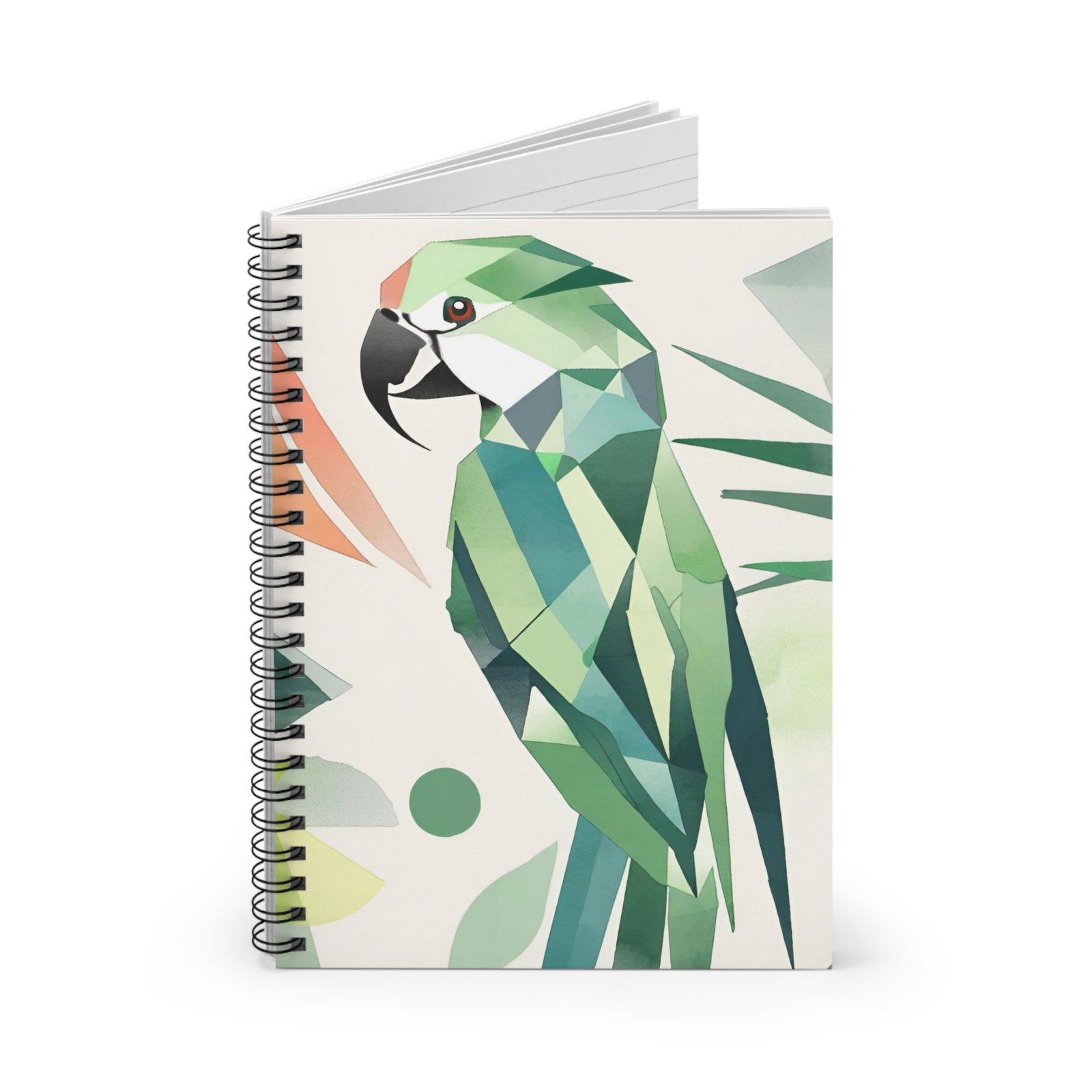 IS_0197 Tropical Parrot Spiral Notebook - Ruled Line for Nature Lovers