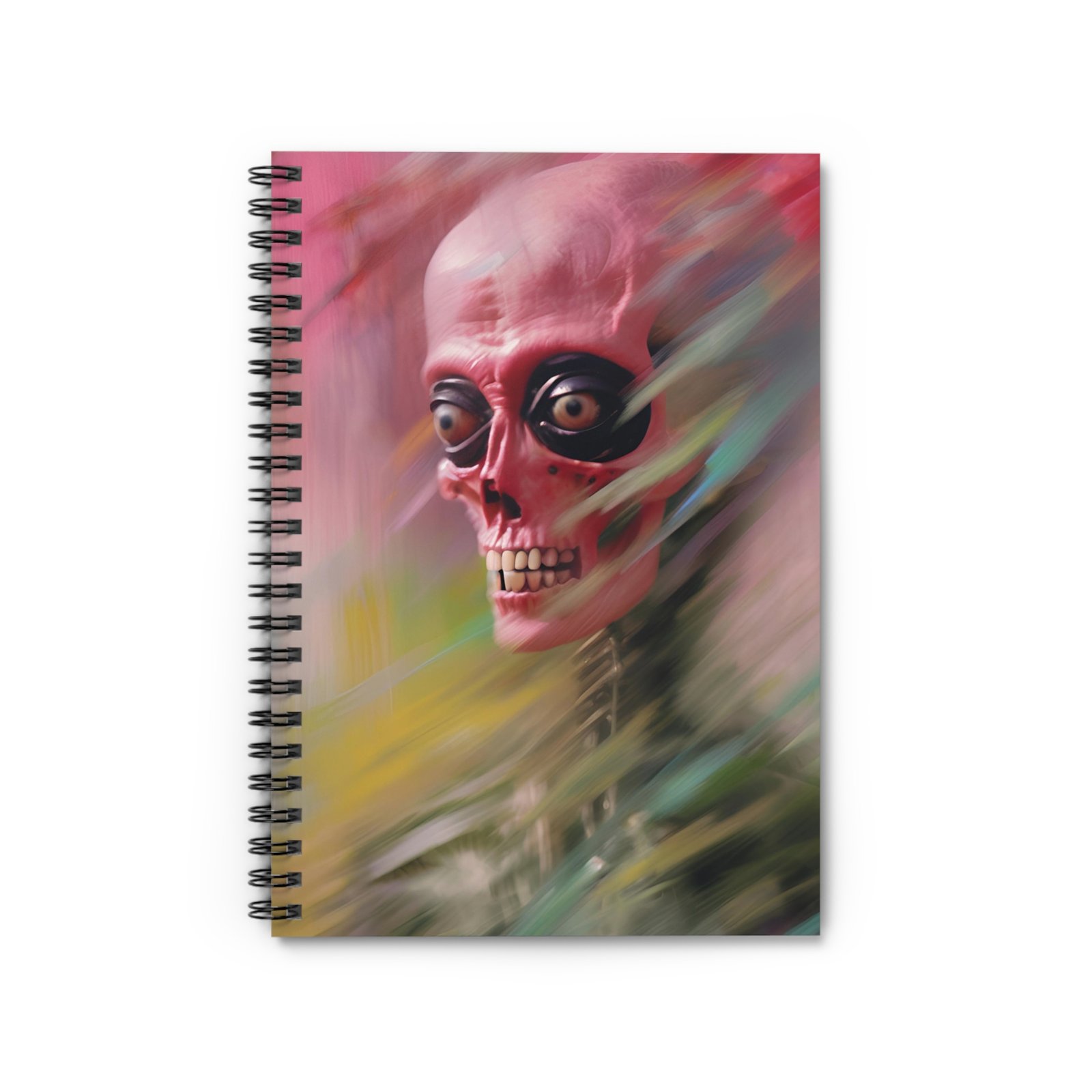 IS_4167 Eerie Skeleton Spiral Notebook - Ruled Lines for Creative Minds - Image 2