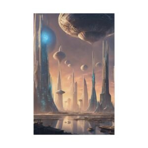Sci-Fi Futuristic Cityscape  Rolled Poster