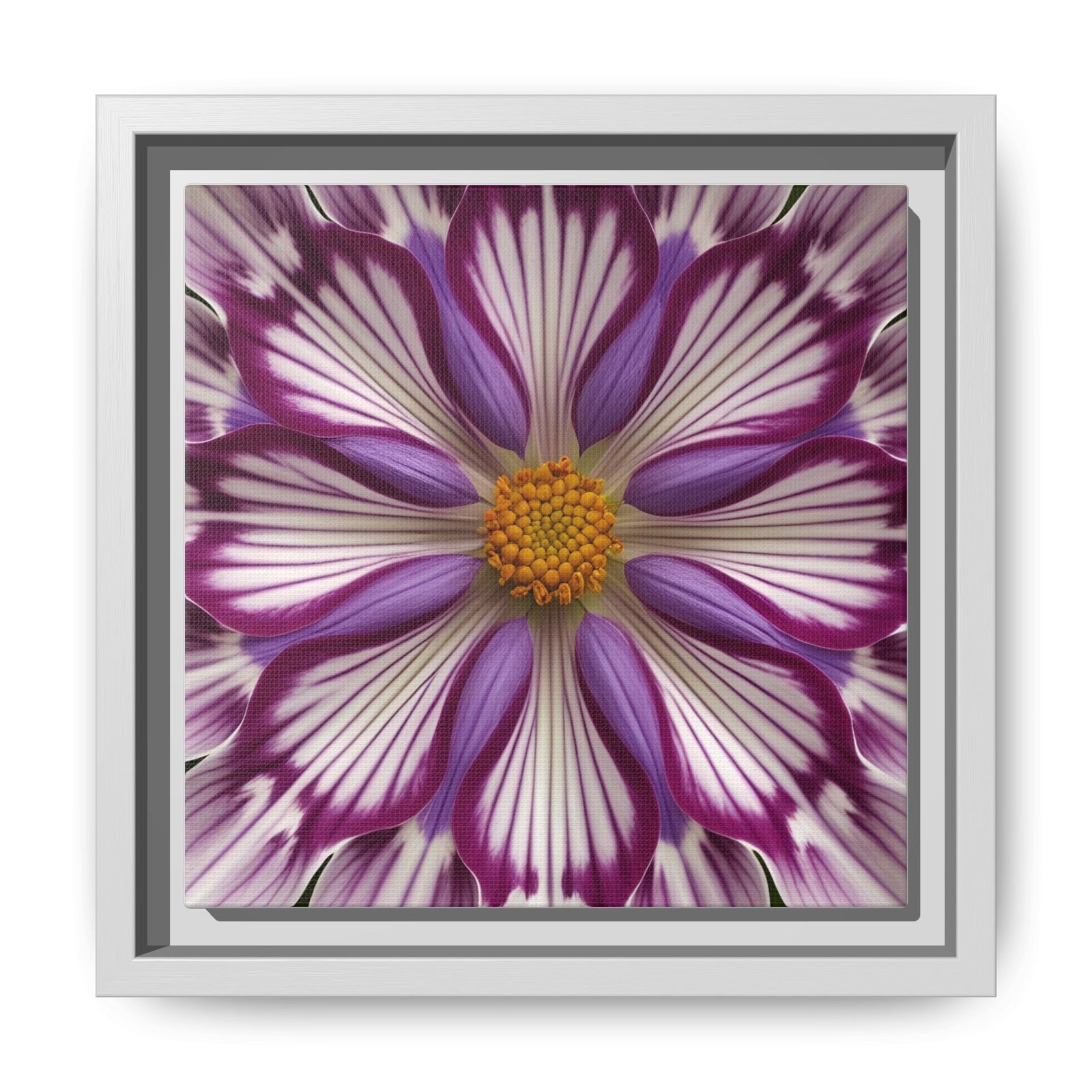 IS_4856 Framed Floral Kaleidoscope Matte Canvas Print