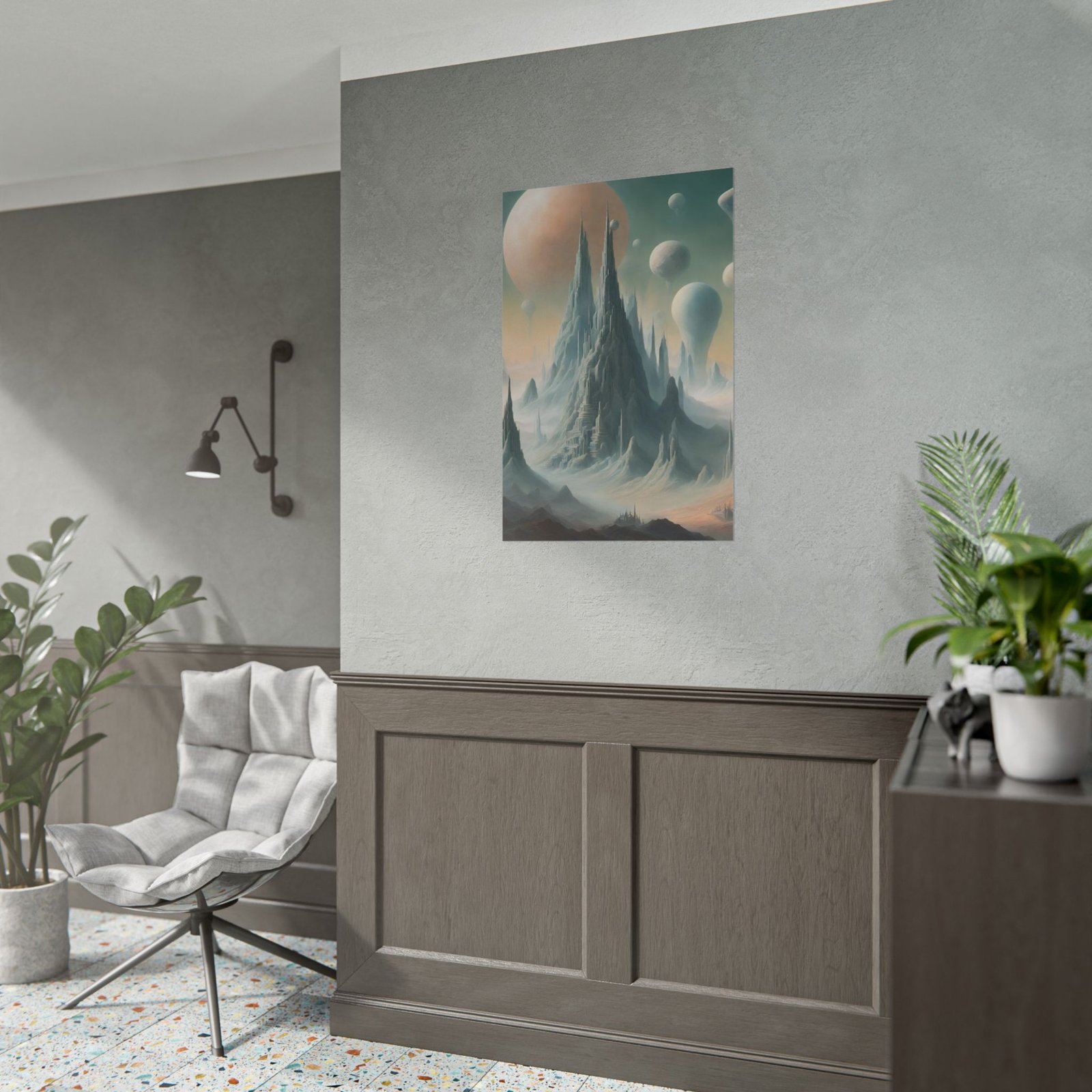 Mystical Cosmic Landscape Rolled Poster - Image 5