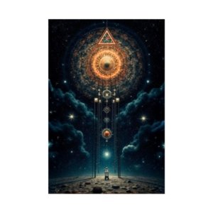 IS_6663 Mystical Cosmic Mandala Rolled Poster