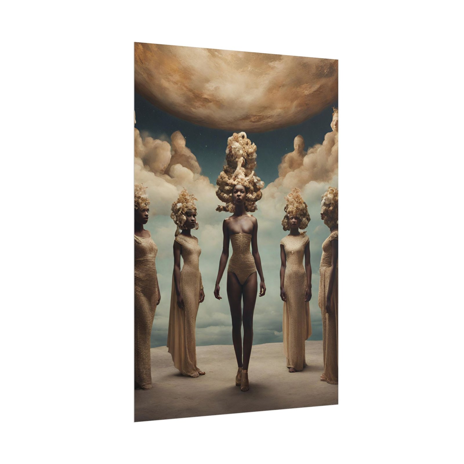 IS_0361 Surreal Goddess — Ethereal Figures Under Moonlight Rolled Poster - Image 3