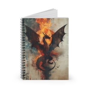 IS_6518 Dragon Fantasy Fire Spiral Notebook