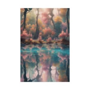 Serene Forest Reflections Rolled Poster