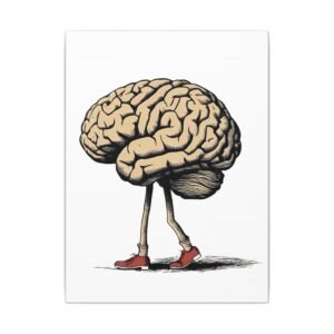 Walking Brain Matte Canvas 9x12"