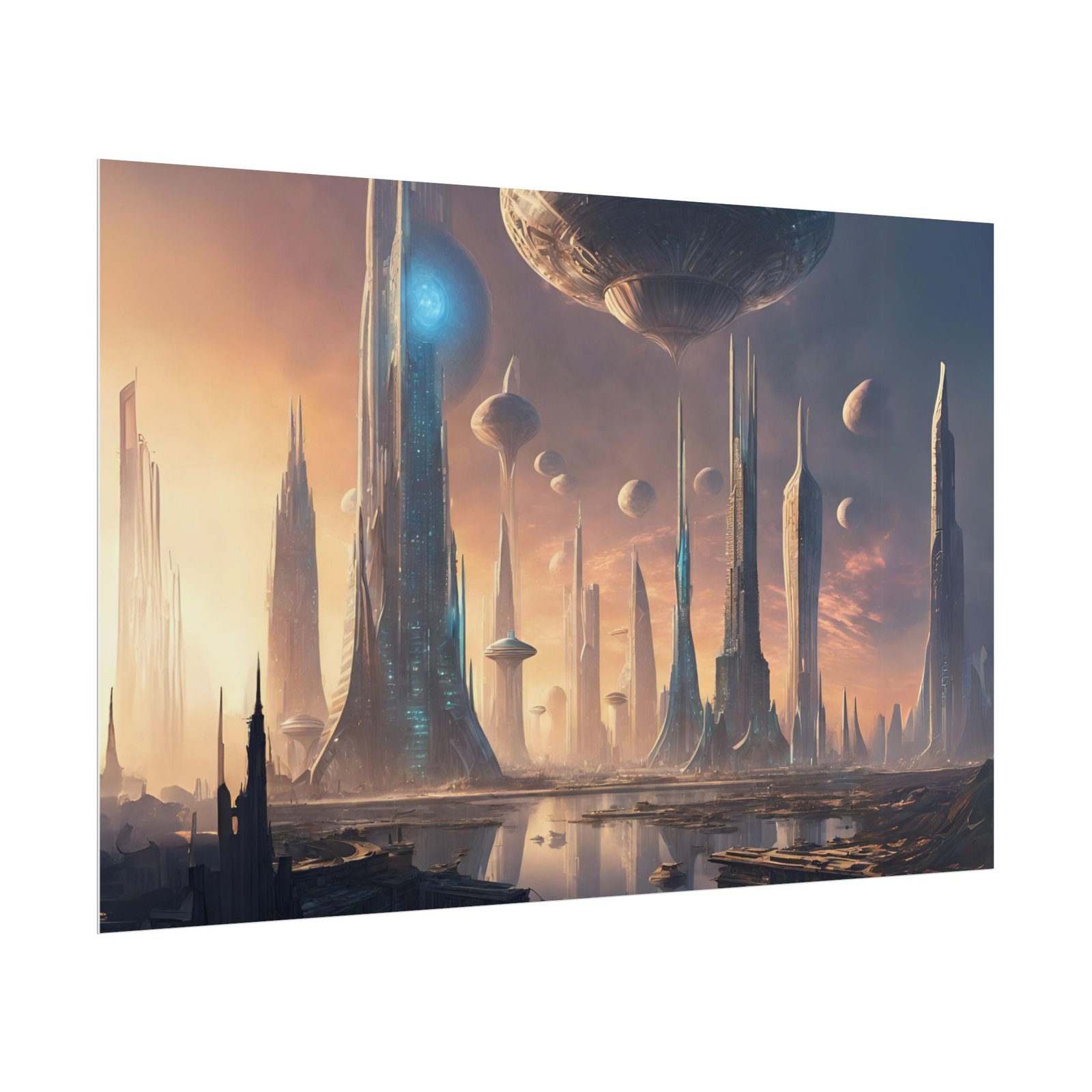Futuristic Sci-Fi Landscape Rolled Poster - Image 3