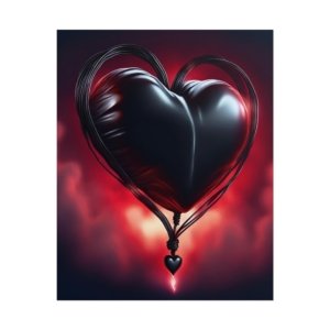 IS_1264 Black Heart Rolled Poster