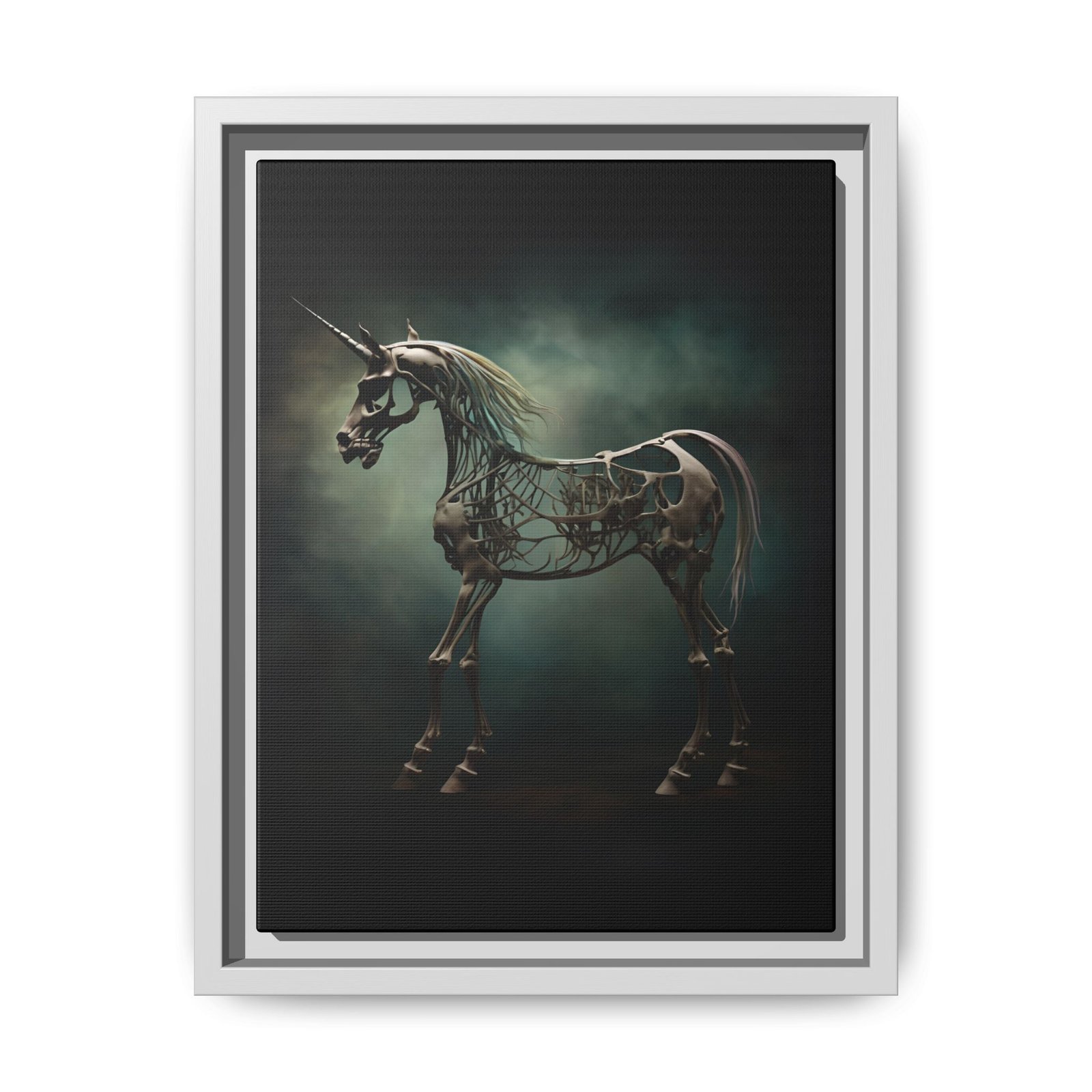 Gothic Mechanical Unicorn Canvas FRAMED 9x12" - Image 6