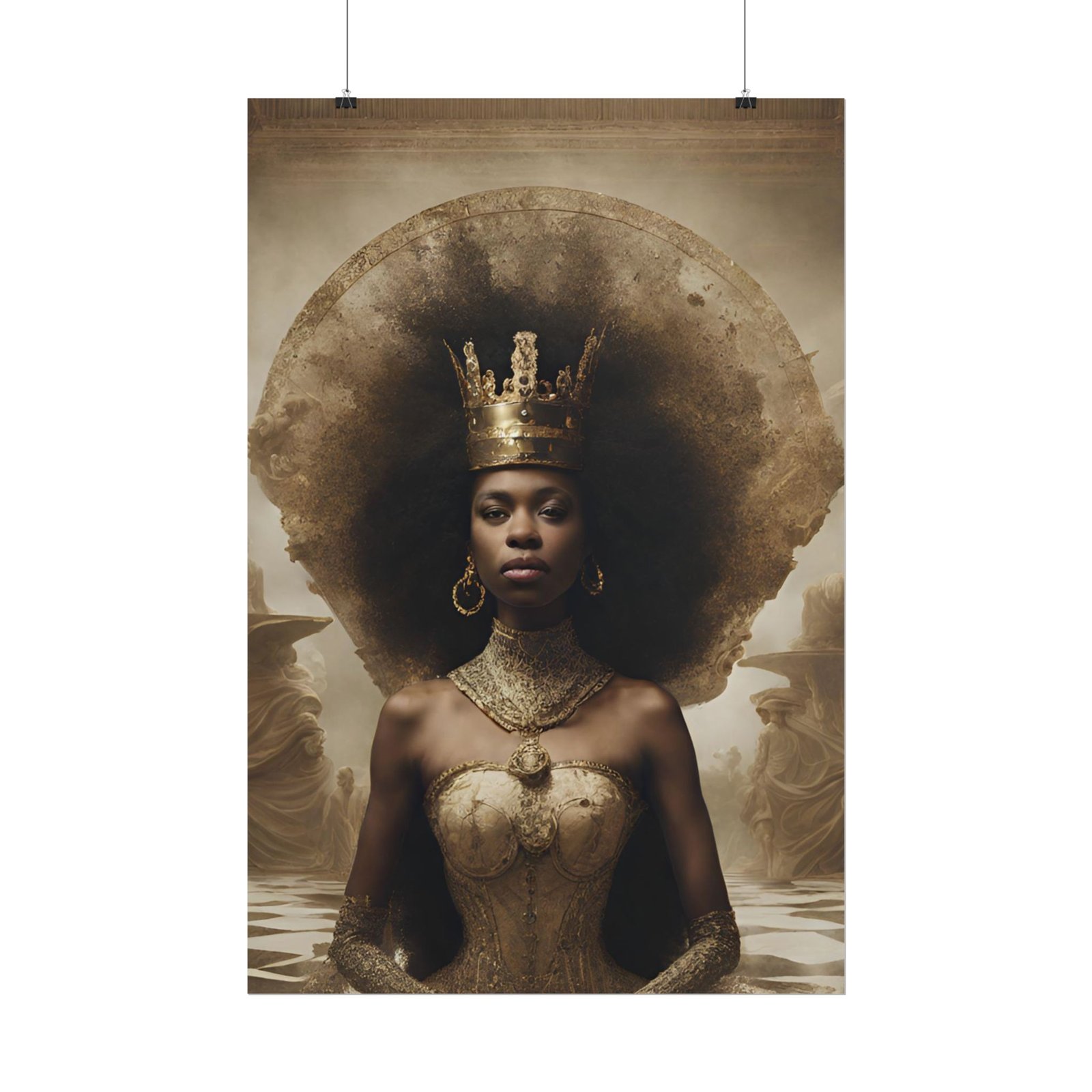 IS_0364 Majestic Queen Rolled Poster - Elegant Home Decor - Image 2