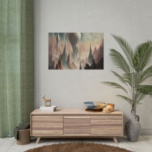IS_1032 Fantasy Landscape Rolled Poster - Ethereal Art for Home Decor
