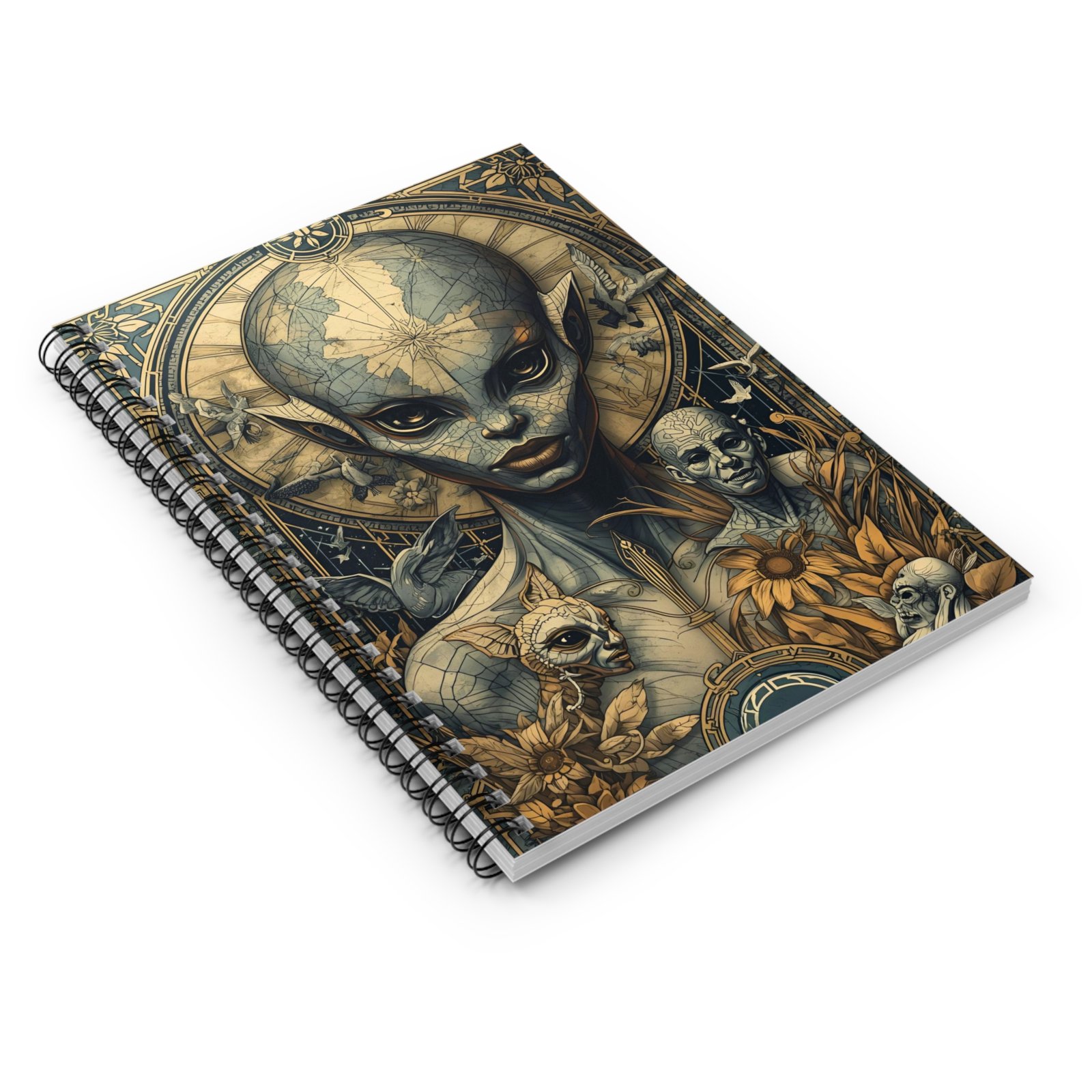 IS_6340 Alien Portrait Spiral Notebook - Image 3