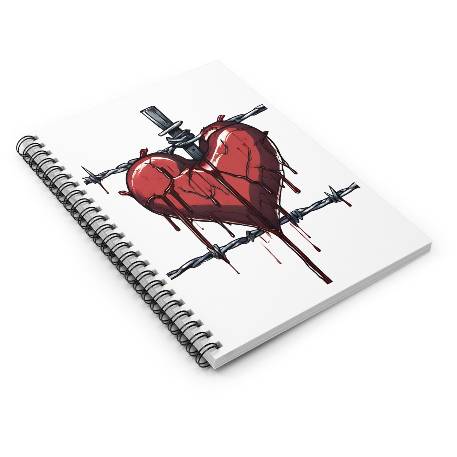 Barbed Wire Heart Spiral Notebook - Image 3